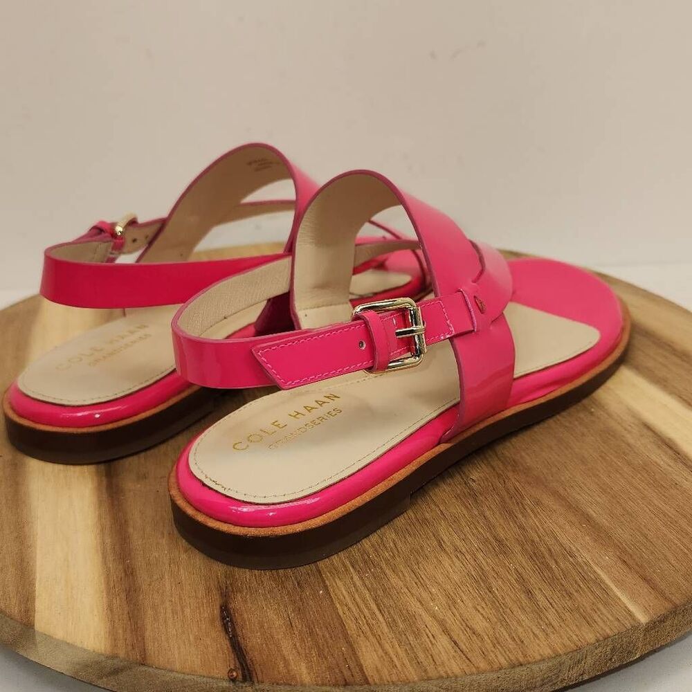 Cole Haan Anica Sandal Hot Pink Patent Leather Women's Size 7B - Picture 6 of 11